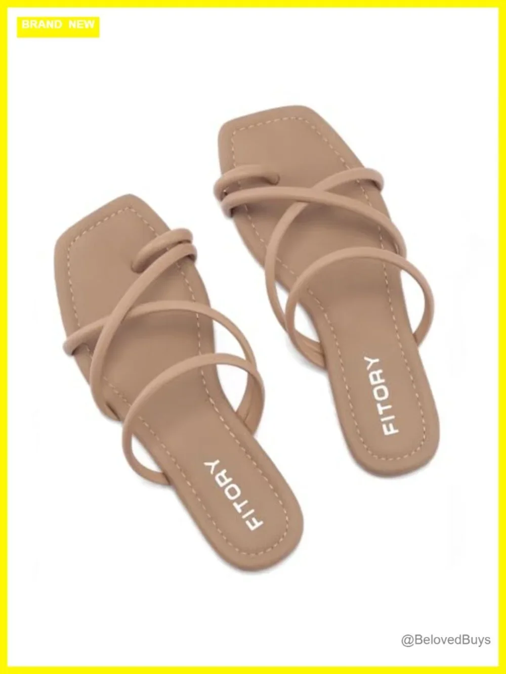 Women's Slide Sandals Toe Ring Thong Strappy PU Flat